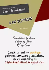 (COMITIA124) [Seki Sabato (Tsukuru)] Shikkaku Boyfriend | A Bad Boyfriend [English] [Zero Translations]