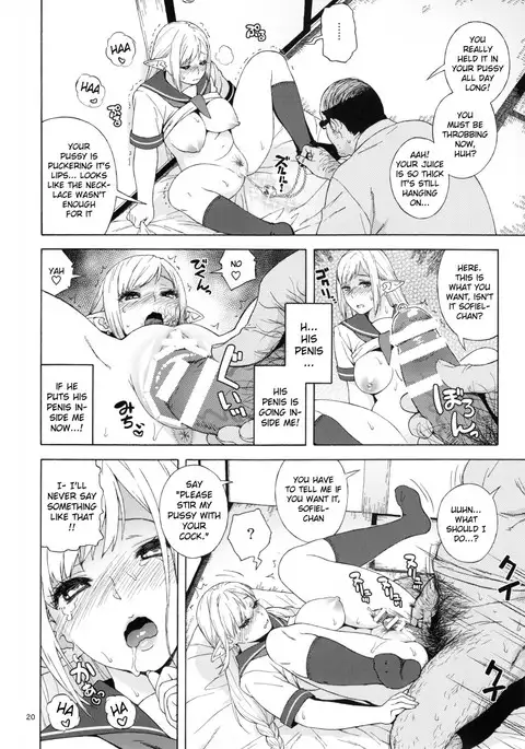 Tenkousei JK Elf 2 -Kegasareta Konyaku no Akashi- {doujins.com}