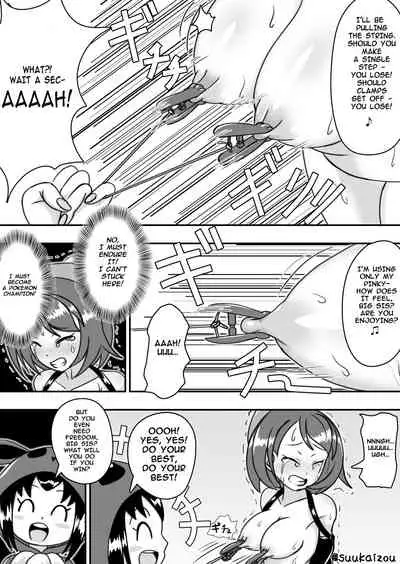 Yuri-chan, Pokemon pretend to be naked and take a walk with a nipple lead