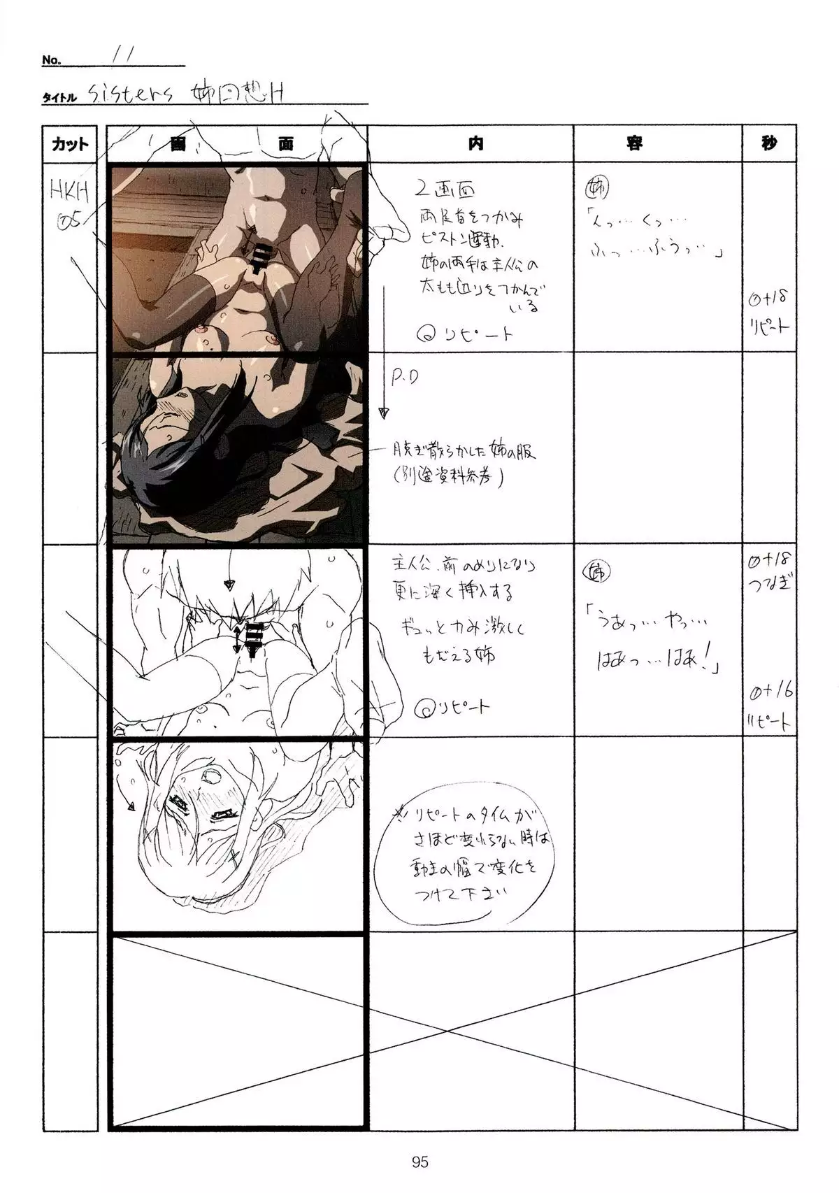 SISTERS -Natsu no Saigo no Hi- H Scene All Part Storyboard