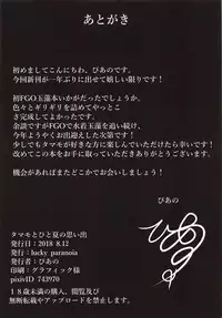 (C94) [lucky paranoia (Piano)] Tamamo to Hitonatsu no Omoide (Fate/Grand Order)