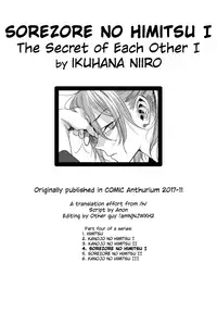 [Ikuhana Niro] Sorezore no Himitsu - The Secret of Each Other (COMIC Anthurium 2017-11) [English] [Digital]