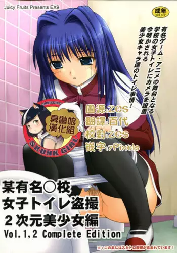 (C80) [Juicy Fruits (Satomi Hidefumi)] Bou Yuumei Koukou Joshi Toilet Tousatsu 2-jigen Bishoujo Hen Vol. 1, 2 Complete Edition (Kanon) [Chinese] [臭鼬娘漢化組]