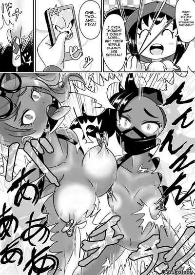 Yuri-chan, Pokemon pretend to be naked and take a walk with a nipple lead