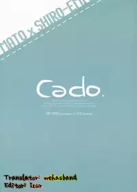 (C80) [TRIP SPIDER (niwacho)] Cado. (Fate/Stay night) [English] [wehasband]