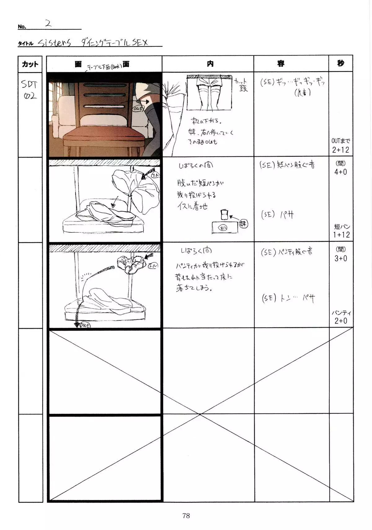 SISTERS -Natsu no Saigo no Hi- H Scene All Part Storyboard
