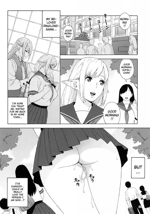 Tenkousei JK Elf 2 -Kegasareta Konyaku no Akashi- {doujins.com}