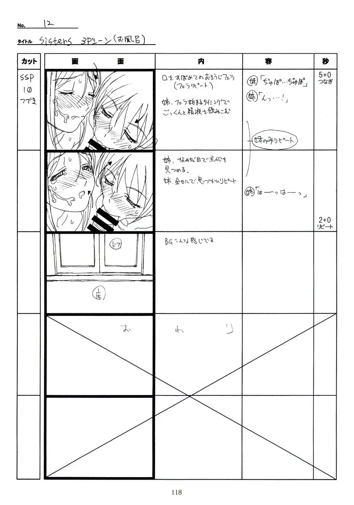SISTERS -Natsu no Saigo no Hi- H Scene All Part Storyboard