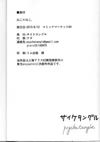 (C84) [Psychetangle (Keta)] Neko x Neko. (Touhou Project)