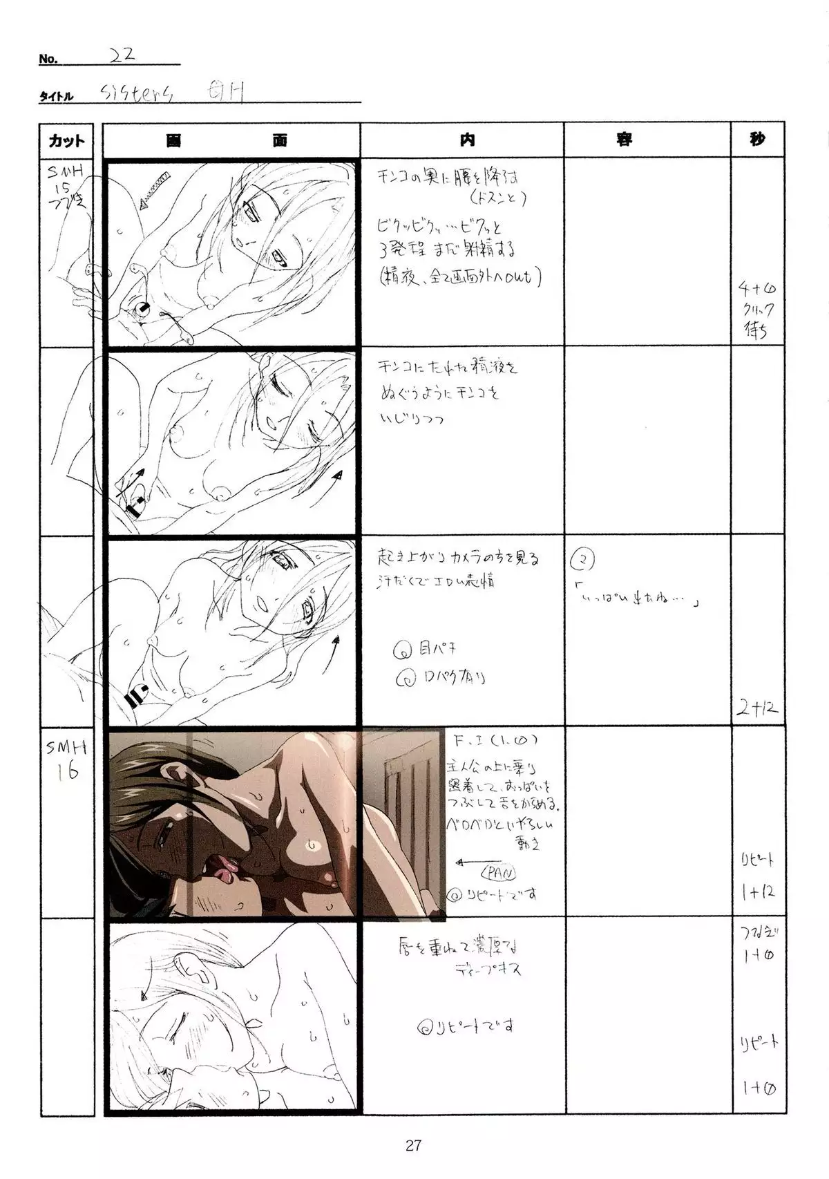 SISTERS -Natsu no Saigo no Hi- H Scene All Part Storyboard