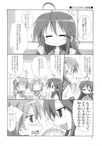 (C72) [Little Squash (Yotsuha)] Dondake Shimai (Lucky Star)