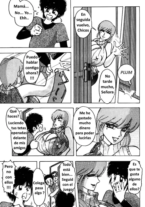 ESTRENANDO LAS NUEVAS TETAS DE MAMÁ